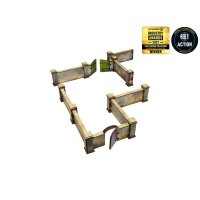 WW2 Normandy Wall w. Gate (high) (VORBEMALT) [28mm/1:56]