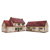WW2 Normandy Homestead w. Stable PREPAINTED [15mm/1:100]
