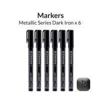 Metallic Series Markers Dark Iron (6x)