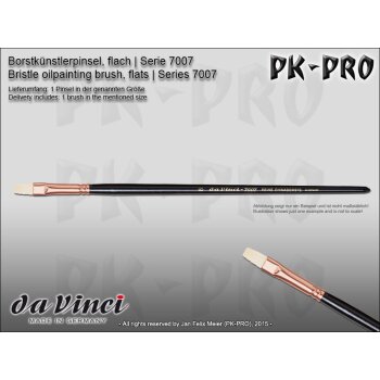 DaVinci Bristle Oilpainting Brush Flats - Series 7007 - Size 4